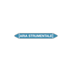 Foglio da 5 etichette autoadesive con frecce+simb ARIA STRUMENTALE
