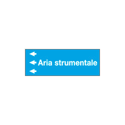 Foglio da 5 etichette "ARIA STRUMENTALE " sinistra