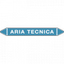 Foglio da 5 etichette autoadesive con frecce+simboli ARIA TECNICA