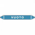 Foglio da 5 etichette autoadesive con frecce simboli ARIA VUOTO