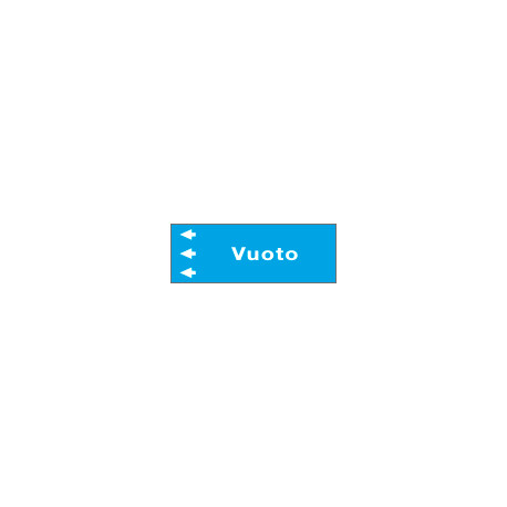 Foglio da 5 etichette " VUOTO " sinistra