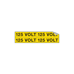 Foglio n. 4 etichette adesive 125 VOLT
