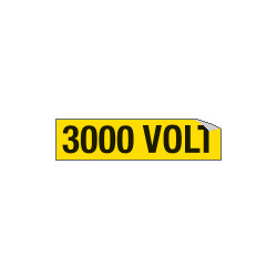 Foglio n. 1 etichette adesive 3000 VOLT 9113A