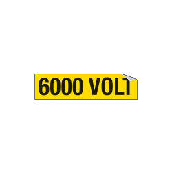 Foglio n. 1 etichette adesive 6000 VOLT