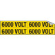 Foglio n. 4 etichette adesive 6000 VOLT