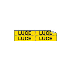 Foglio n. 4 etichette adesive LUCE