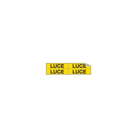 Foglio n. 4 etichette adesive LUCE