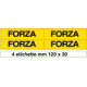 Foglio n. 4 etichette adesive FORZA