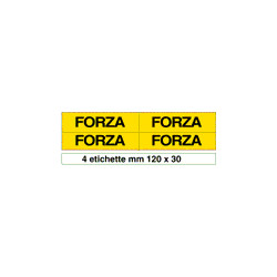 Foglio n. 4 etichette adesive FORZA
