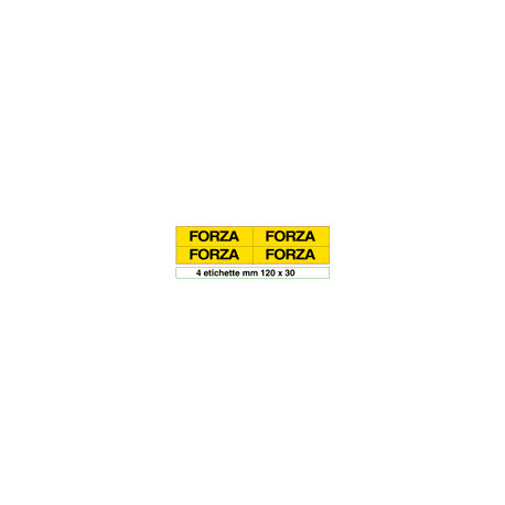 Foglio n. 4 etichette adesive FORZA