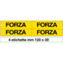 Foglio n. 4 etichette adesive FORZA