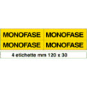 Foglio n. 4 etichette adesive MONOFASE