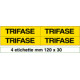 Foglio n. 4 etichette adesive TRIFASE