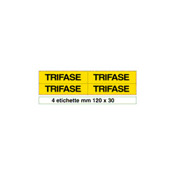 Foglio n. 4 etichette adesive TRIFASE