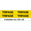 Foglio n. 4 etichette adesive TRIFASE
