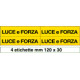 Foglio n. 4 etichette adesive LUCE E FORZA