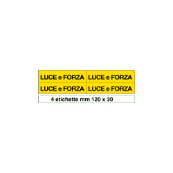 Foglio n. 4 etichette adesive LUCE E FORZA