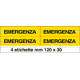 Foglio n. 4 etichette adesive EMERGENZA