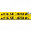 Foglio n. 4 etichette adesive 230/400 VOLT