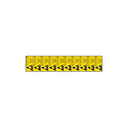 Foglio n. 10 etichette Attention observe caution