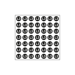 Foglio n. 49 etichetta adesiva simbolo L3