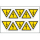 Foglio n. 10 etichette adesive simbolo zagaglia EN ISO 7010