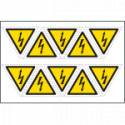 Foglio n. 10 etichette adesive simbolo zagaglia EN ISO 7010