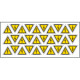 Foglio n. 30 etichette adesive simbolo zagaglia EN ISO 7010