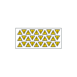 Foglio n. 30 etichette adesive simbolo zagaglia EN ISO 7010