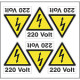 Foglio n. 6 etic. aut. "220 VOLT" +simb.