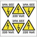 Foglio n. 6 etic. aut. "220 VOLT" +simb.