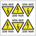 Foglio n. 6 etic. aut. "230 VOLT" +simb.