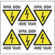 Foglio n. 6 etic. aut. "400 VOLT" +simb.