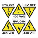 Foglio n. 6 etic. aut. "400 VOLT" +simb.