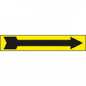 Foglio n. 1 etichette adesive giallo freccia nera
