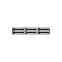 Foglio n. 6 etichette adesive argento freccia nera