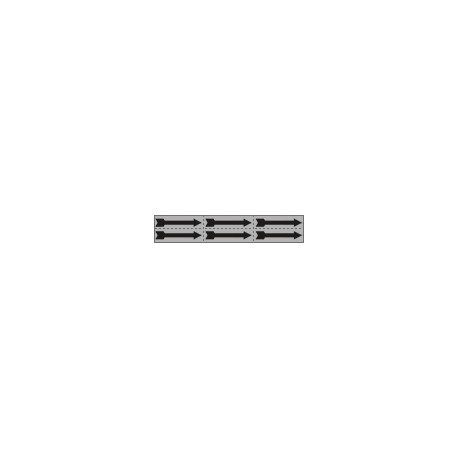Foglio n. 6 etichette adesive argento freccia nera