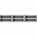 Foglio n. 6 etichette adesive argento freccia nera