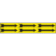 Foglio n. 6 etichette adesive giallo freccia nera