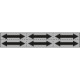 Foglio n. 6 etichette adesive argento freccia nera
