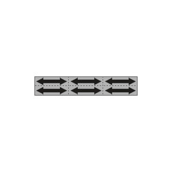 Foglio n. 6 etichette adesive argento freccia nera