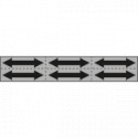 Foglio n. 6 etichette adesive argento freccia nera