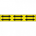 Foglio n. 6 etichette adesive giallo freccia nera