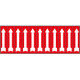 Foglio n. 11 etichette adesive rosso freccia bianca