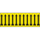 Foglio n. 11 etichette adesive giallo freccia nera