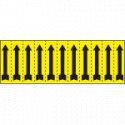 Foglio n. 11 etichette adesive giallo freccia nera