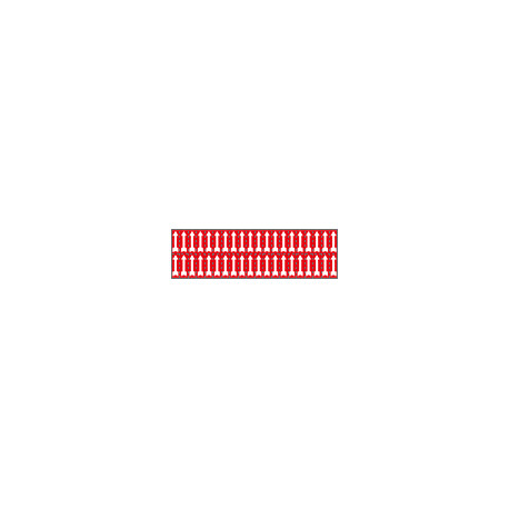Foglio n. 40 etichette adesive rosso freccia bianca