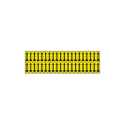 Foglio n. 40 etichette adesive giallo freccia nera