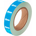 Frecce adesive in rotolo per tubazioni BLU/BIANCO h. mm 25