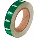 Frecce adesive in rotolo per tubazioni VERDE/BIANCO h. mm 25